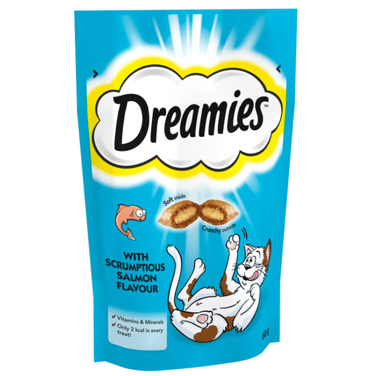 Dreamies Cat Snack با طعم سالمون مخصوص گربه